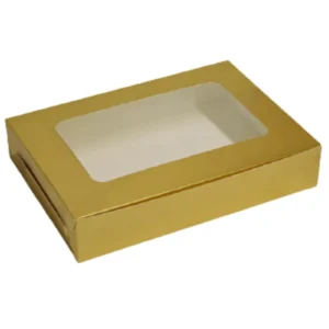 GOLDEN BROWNIE BOX FOR 6PCS (PACK OF 10PCS)