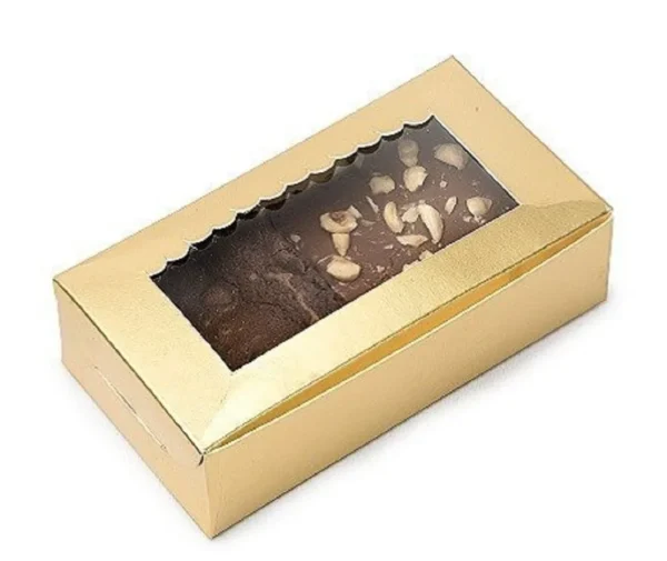 GOLDEN BROWNIE BOX FOR 2PCS (PACK OF 10PCS)