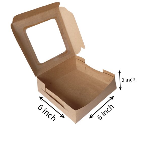 BROWNIE BOX FOR 4PCS ( PACK OF 10PCS)