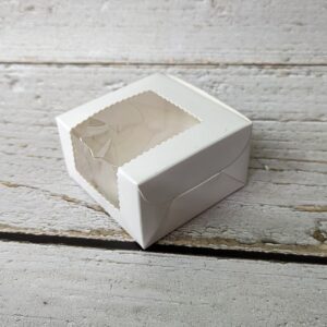 WHITE BROWNIE BOX FOR 1PC (PACK OF 10PC)