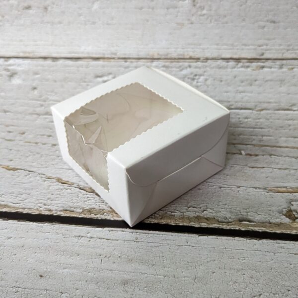 WHITE BROWNIE BOX FOR 1PC (PACK OF 10PC)