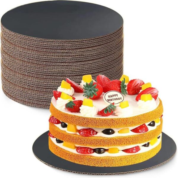 Cake Board/Cake Base/Cake Mold/Cake Tray for Restaurants, 10inch, Black (10Pcs Pack)