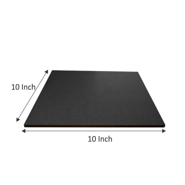 Cake Board/Cake Base/Cake Mold/Cake Tray for Restaurants, 10inch, Square, Black, (10Pcs Pack)
