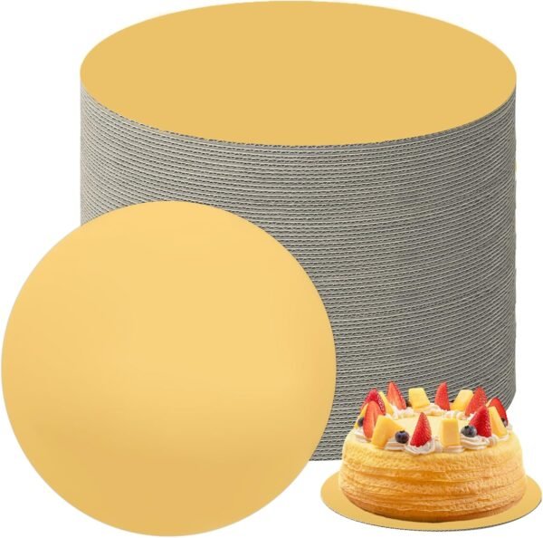 Cake Board/Cake Base/Cake Mold/Cake Tray for Restaurants, 10inch, Gold (10Pcs Pack)