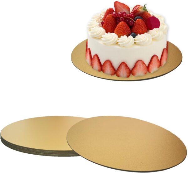 Cake Board/Cake Base/Cake Mold/Cake Tray for Restaurants, 12inch, Gold (10Pcs Pack)