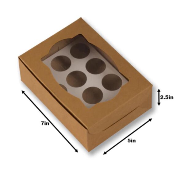 12 Pc Mini Cup Cake/ Chocolate Truffle Box with Cavity (Pack of 10)