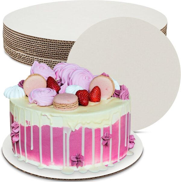 Cake Board/Cake Base/Cake Mold/Cake Tray for Restaurants, 14inch, White (10Pcs Pack)