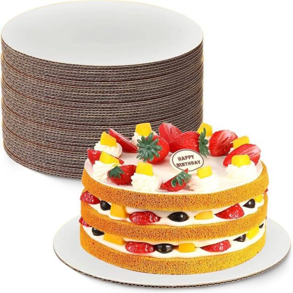 Cake Board/Cake Base/Cake Mold/Cake Tray for Restaurants, 16inch, White (10Pcs Pack)
