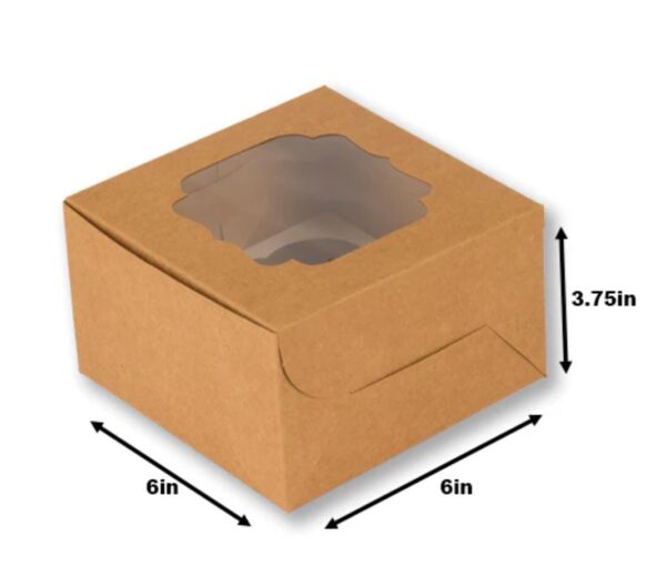 4 Pc Cup Cake Box with Cavity (Pack of 10)