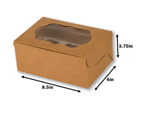 6 Pc Cup Cake Box with Cavity (Pack of 10)