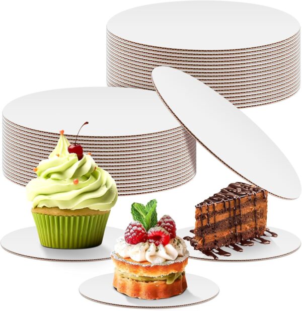 Cake Board/Cake Base/Cake Mold/Cake Tray for Restaurants, 7inch, White (10Pcs Pack)