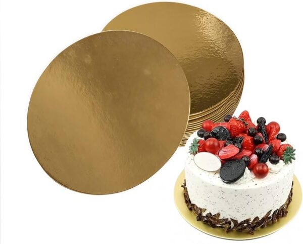Cake Board/Cake Base/Cake Mold/Cake Tray for Restaurants, 7inch, Gold (10Pcs Pack)