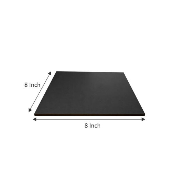 Cake Board/Cake Base/Cake Mold/Cake Tray for Restaurants, 8inch, Square, Black, (10Pcs Pack)