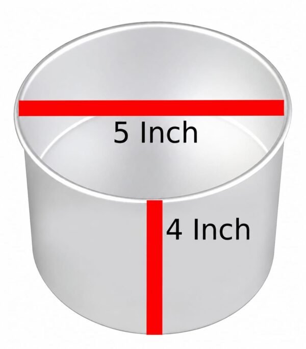 Aluminium Tall Cake Baking Tins/Tall Mould Pan (5inch x 4inch Round)