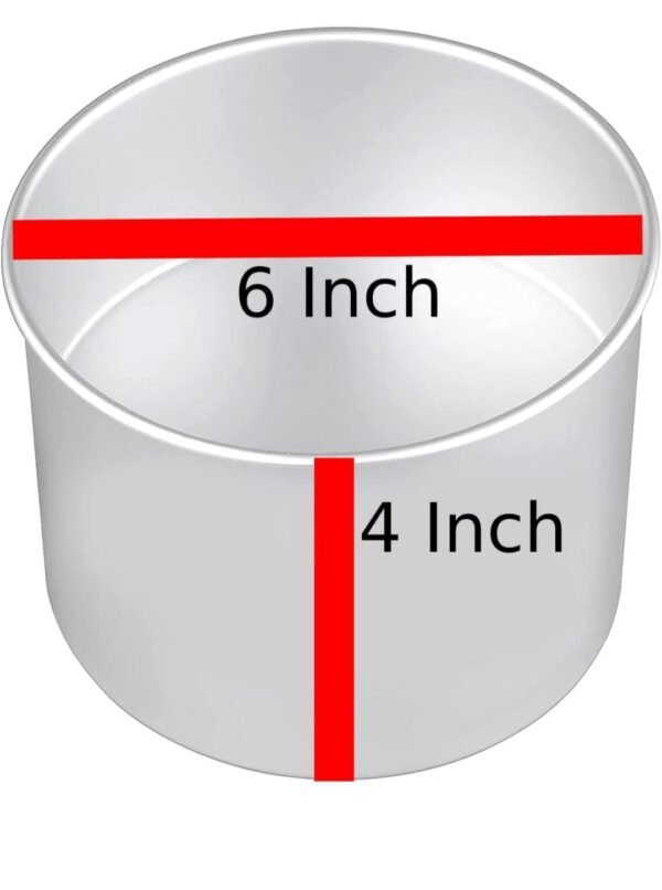 Aluminium Tall Cake Baking Tins/Tall Mould Pan (6inch x 4inch Round)