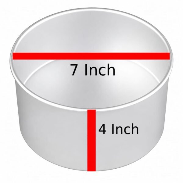 Aluminium Tall Cake Baking Tins/Tall Mould Pan (7inch x 4inch Round)