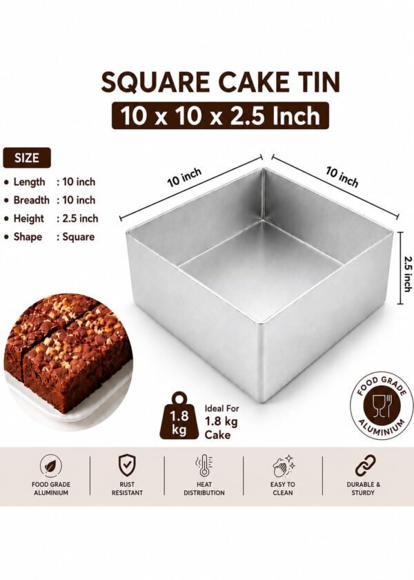Cake Mould/Cake Pan/Cake Tray  (10Inch x 2.5Inch Square)