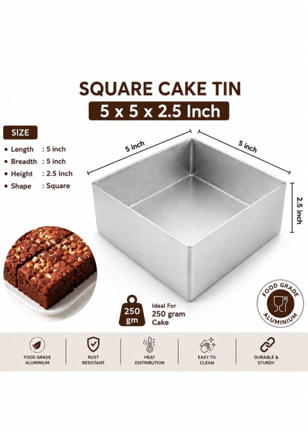 Cake Mould/Cake Pan/Cake Tray  (5Inch x 2.5Inch Square)