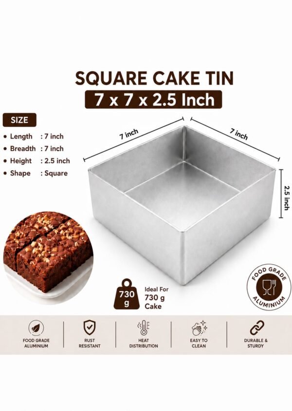 Cake Mould/Cake Pan/Cake Tray  (7Inch x 2.5Inch Square)