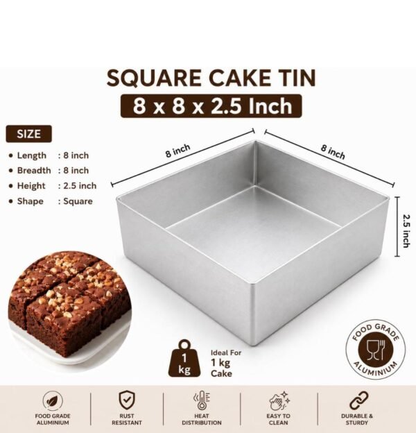 Cake Mould/Cake Pan/Cake Tray  (8Inch x 2.5Inch Square)