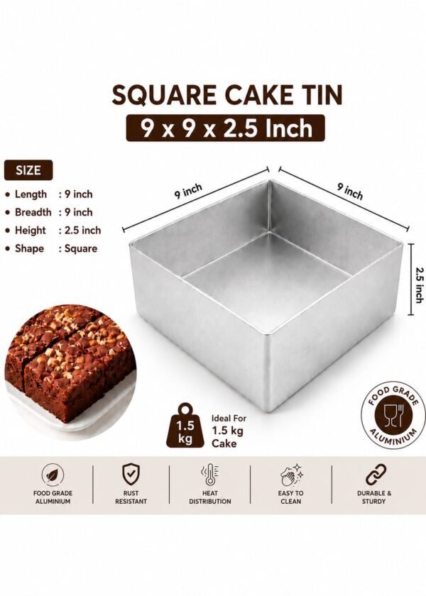 Cake Mould/Cake Pan/Cake Tray  (9Inch x 2.5Inch Square)